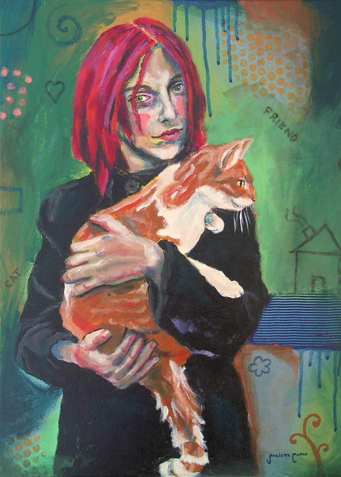 Girl Holding Cat
