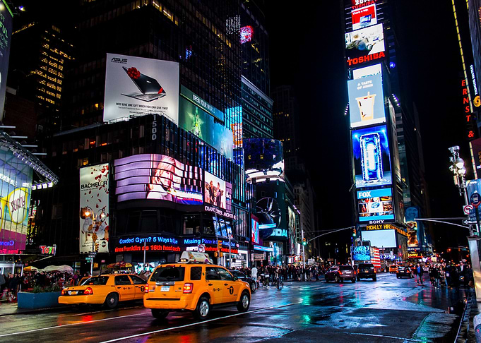 Times Square, New York, at night