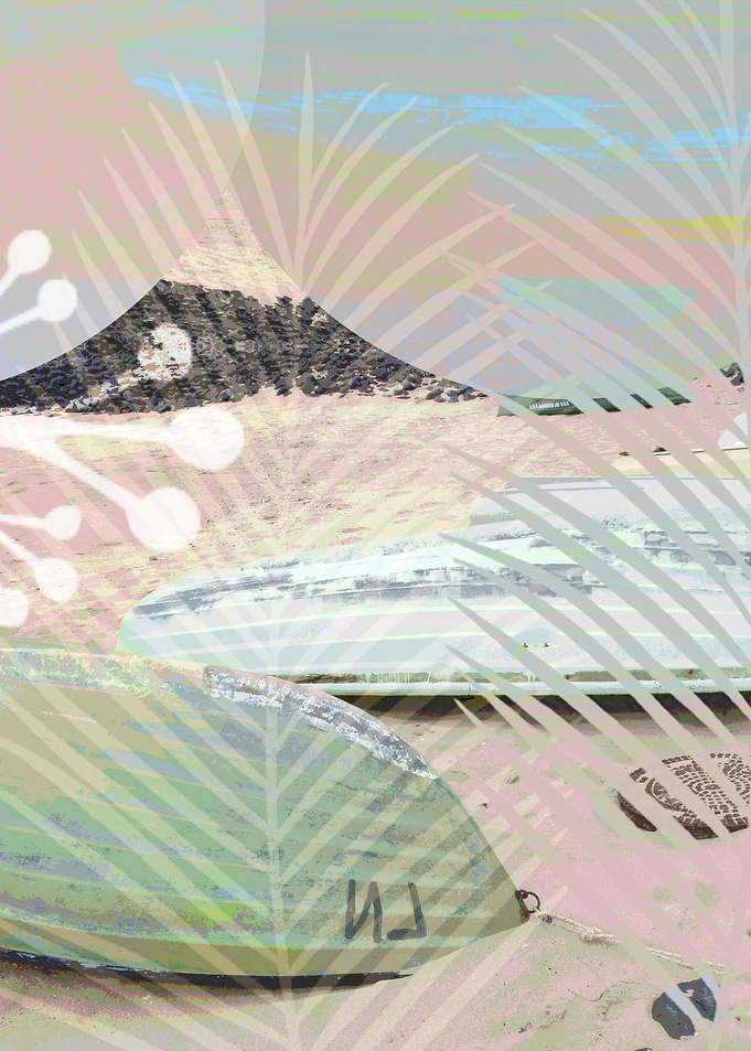 BOATS INTO A SURREAL GRAPHIC WORLD v2. Mixed Media: Sur ...