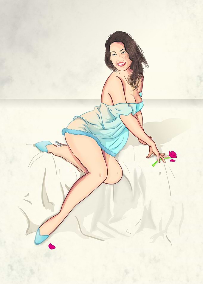 A pin-up model.