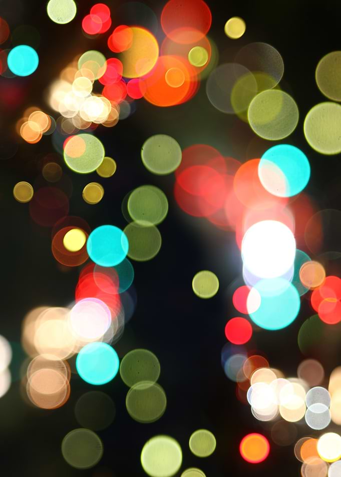 Abstract Bokeh Lights Funky Hip Colorful Circle Round - ...