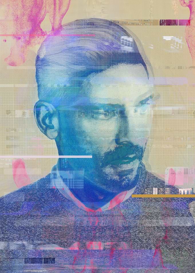 Man in blues