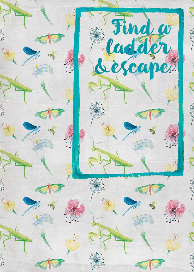 Find a ladder and escape from this world.