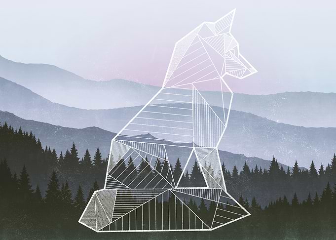 Geometric Fox || Design by Patrick Towers