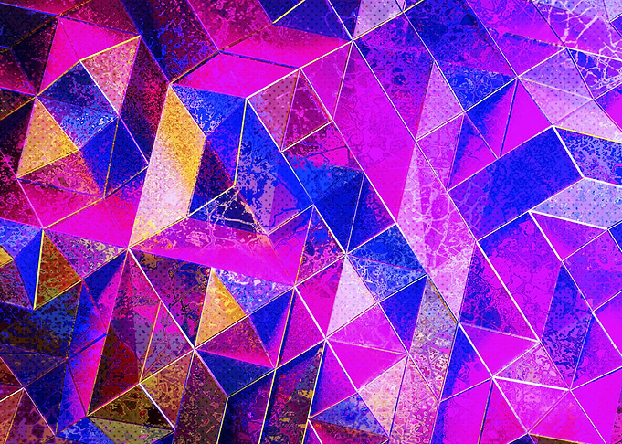 A textured abstract of geometric shapes - post apocalyp ...
