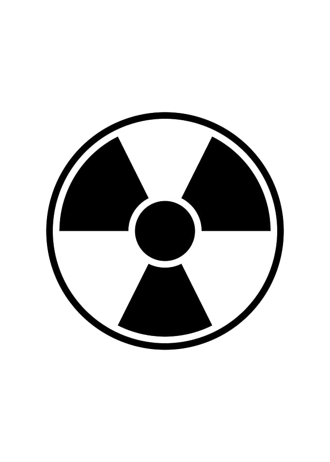 Radiation Warning Sign Round radiation warning sign on ...