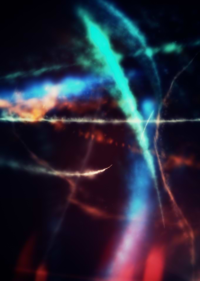 smoketrails dance over an ignition source