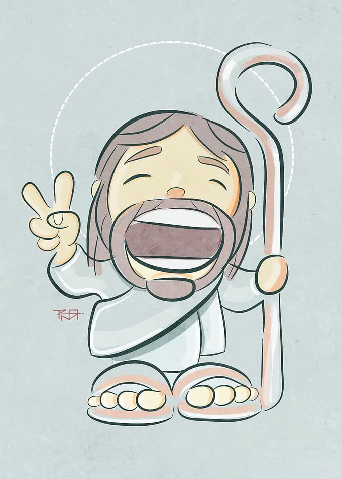 hand drawn illustration or drawing of Jesus Christ Good ...
