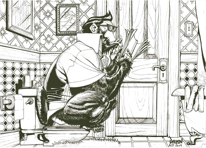 Gorilla on the Toilet.