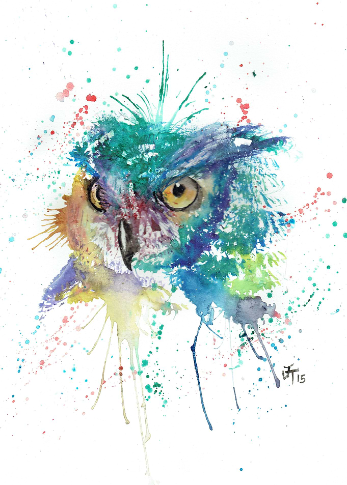 Wise, owl taken from my original watercolour painting
