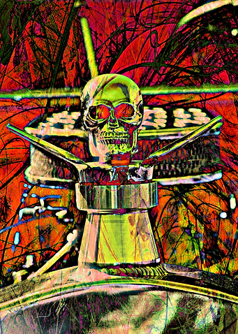 Skull Hood Ornament Digit
