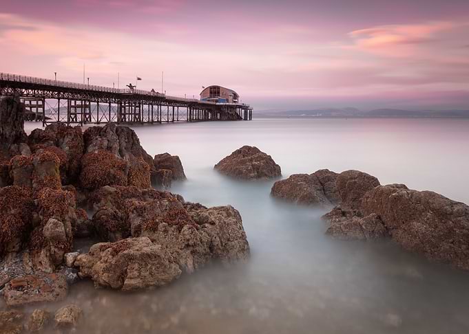 lifeboat house on Mumbles pier, Swansea, South Wales.