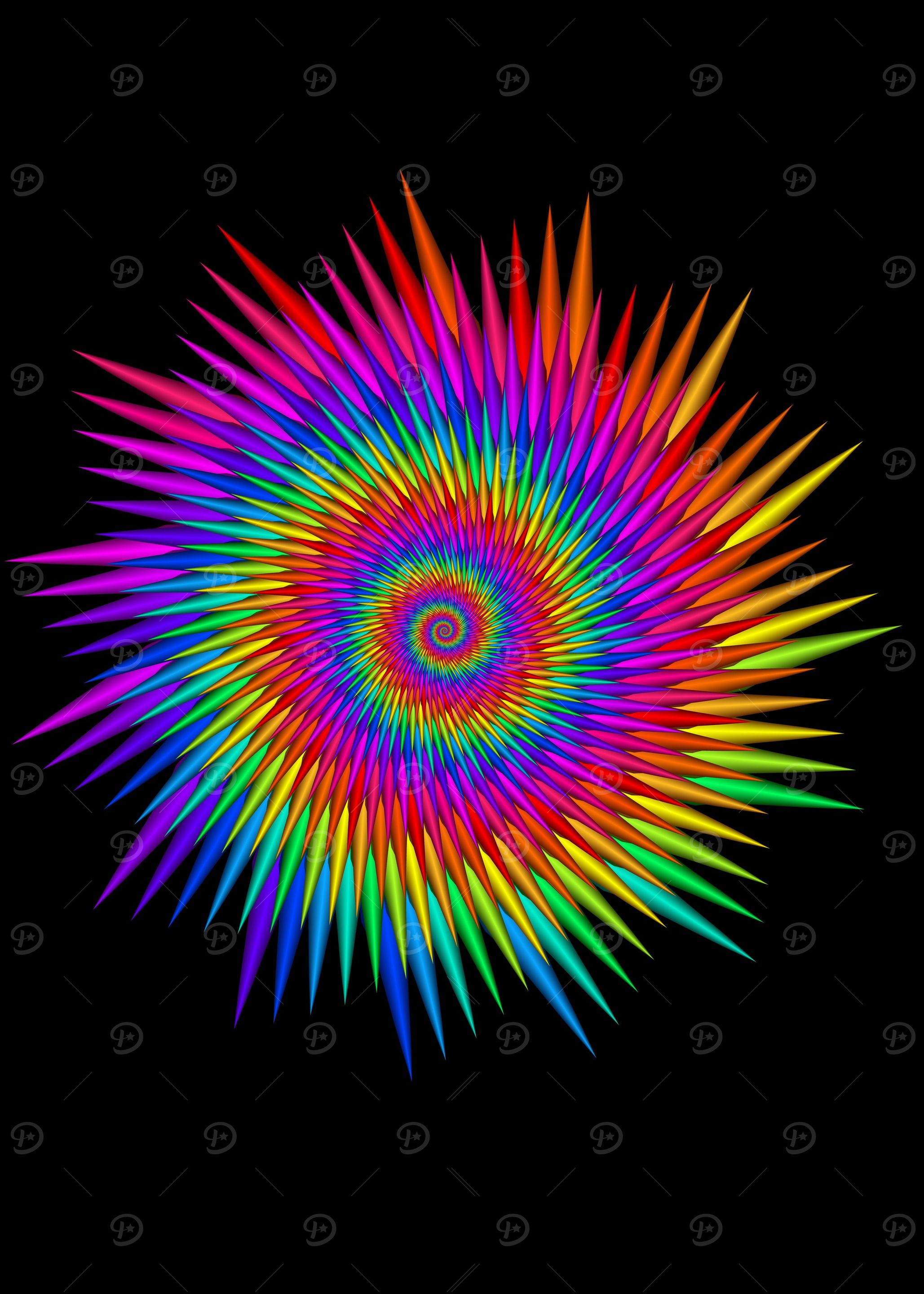 Psychedelic Rainbow Spiral
