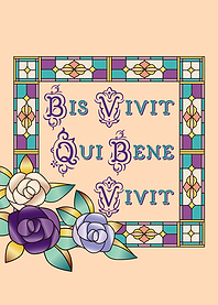 Life Well Lived Latin Stained Glass Hand-Drawn Roses - ...