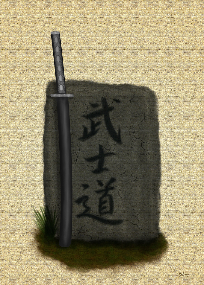Code of Samurai. Bushido signs.