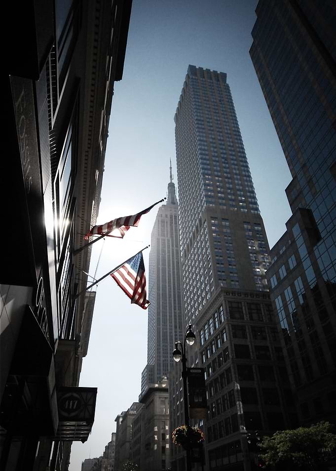The Flags. Empire State Building, New York.