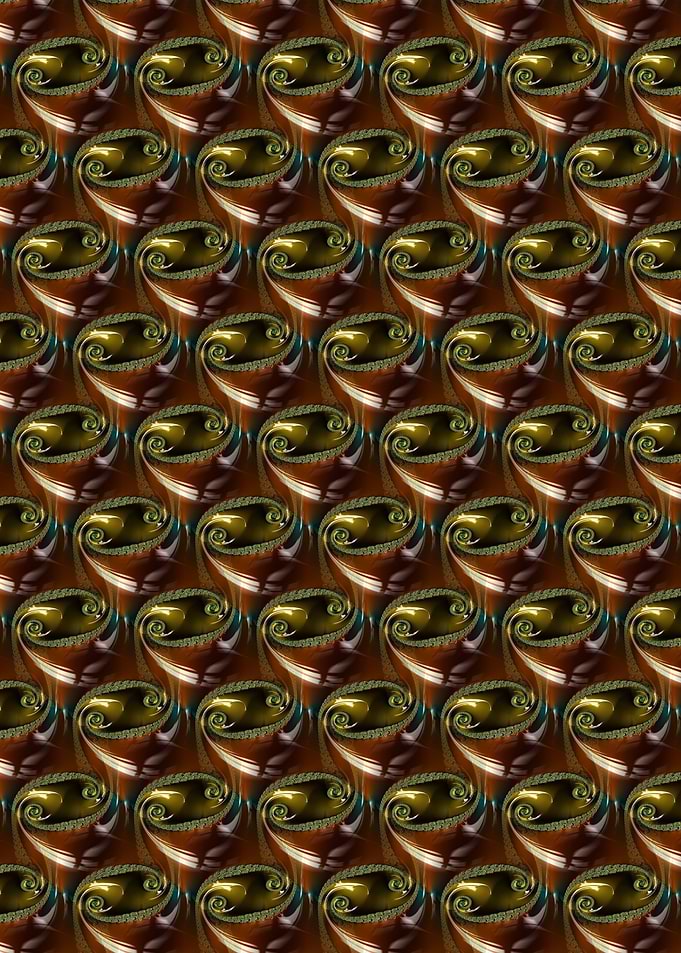 Brown Glass Abstract Fractal A brown and black glass ab ...