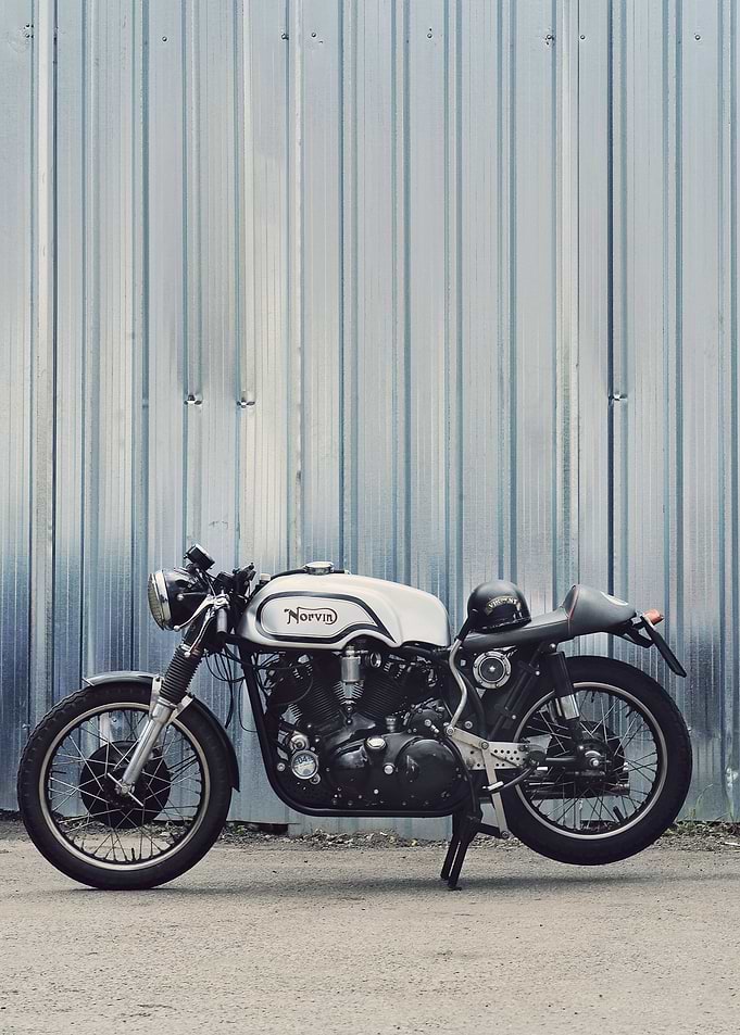 Vintage NORVIN cafe racer motorcycle