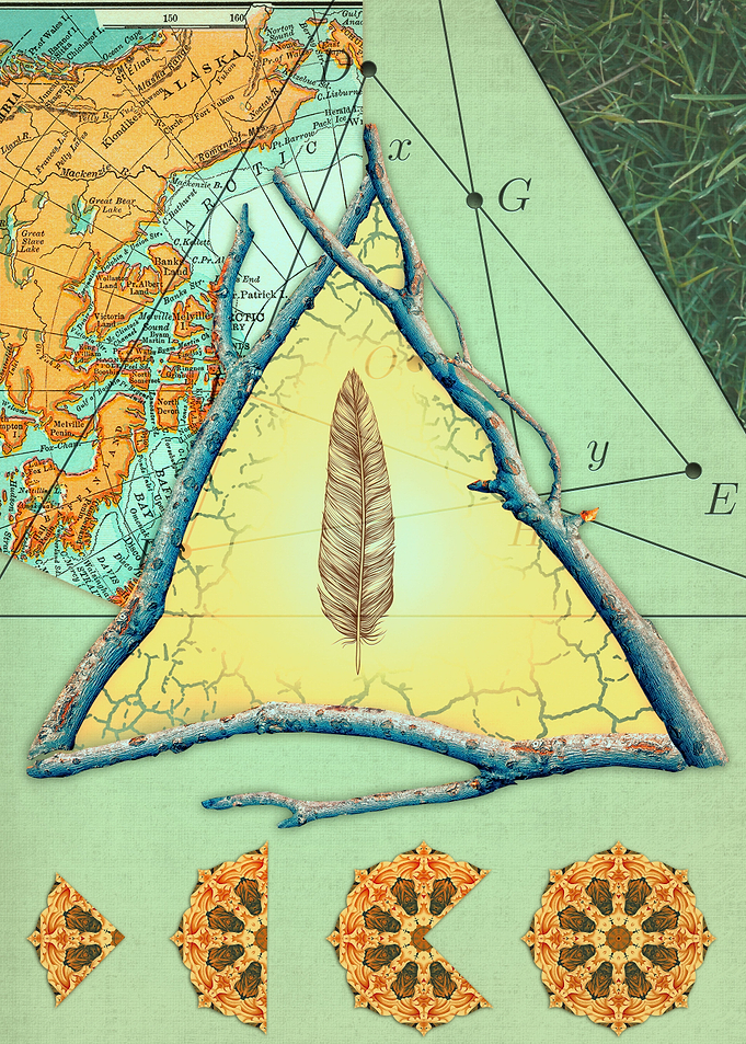 Feather and Triangle Collage