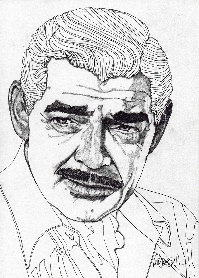Clark Gable - The Original illustration is on A4 fine g ...