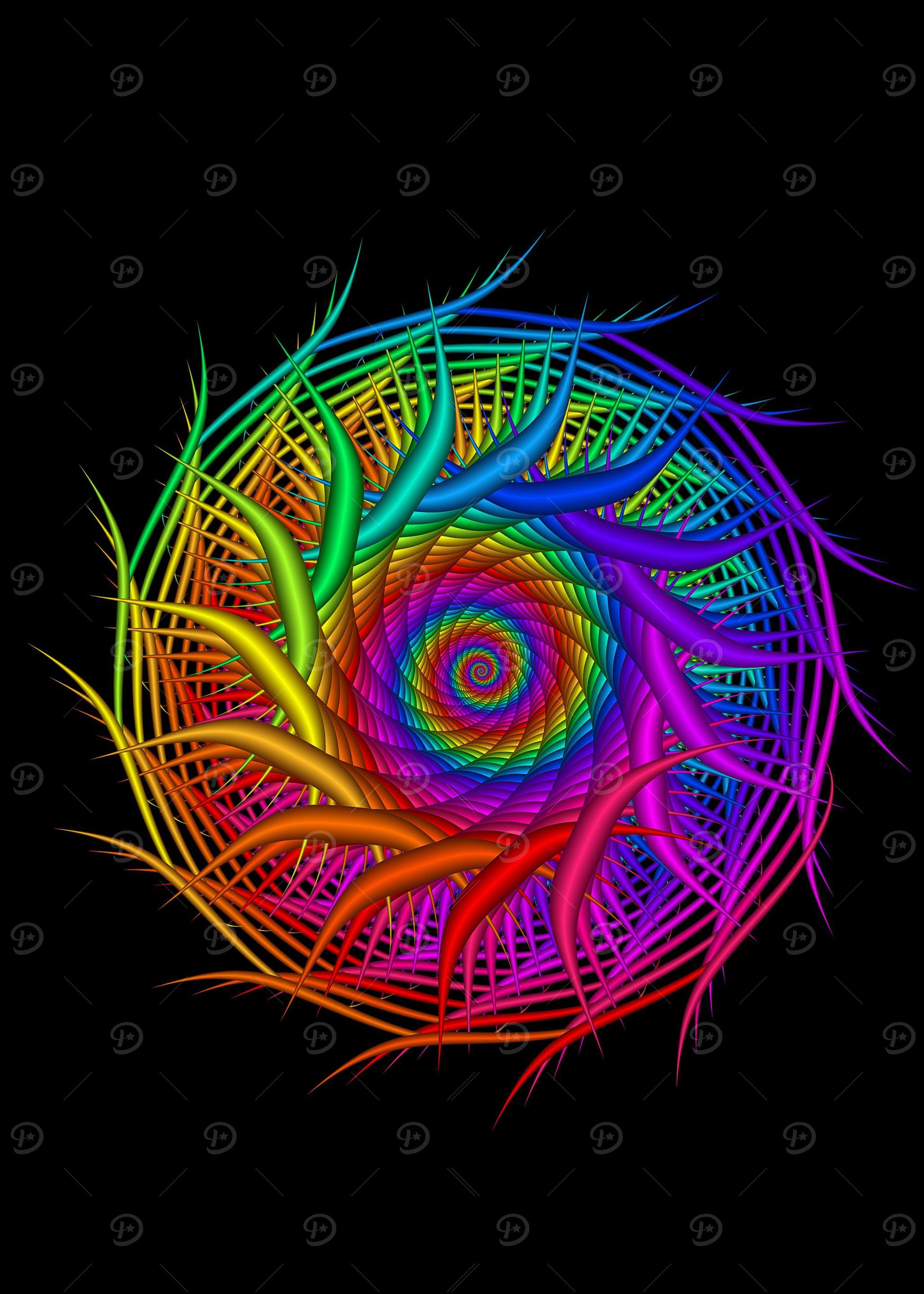 Psychedelic Rainbow Spiral