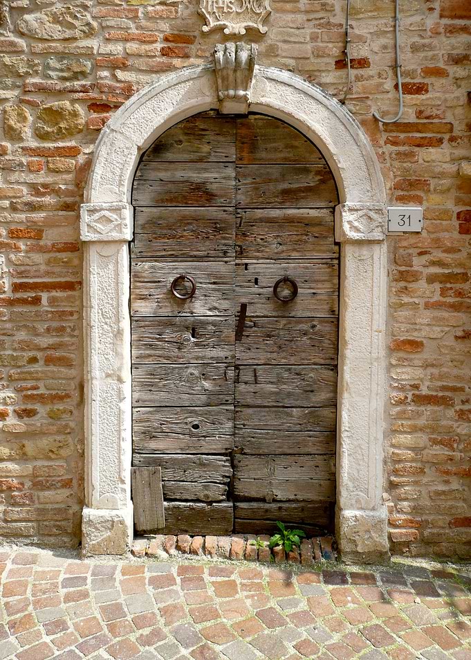 Antique portal in Central Italy