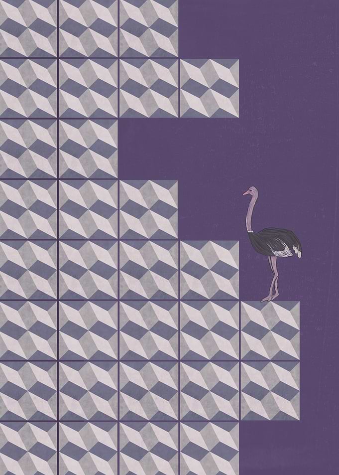 Purple Ostrich