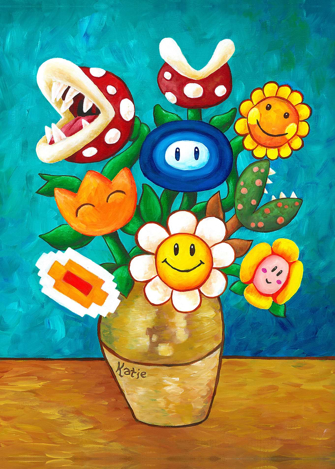 Mario Van Gogh's Flower Vase
