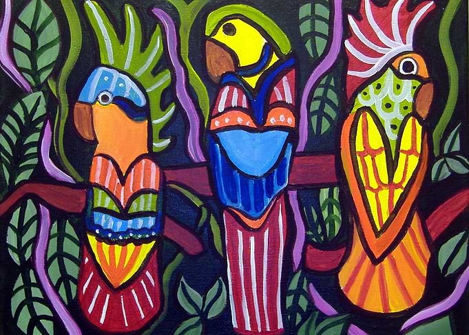 The artwork is based on my series of Mexican Folk Art p ...
