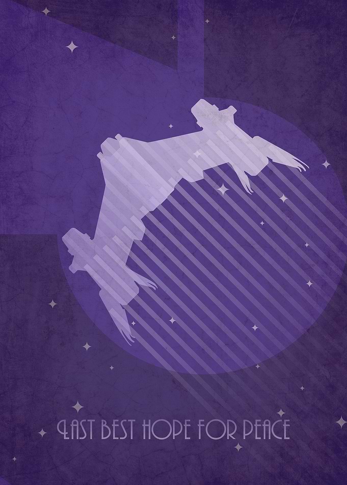 Babylon5 Starfury inspired art deco poster