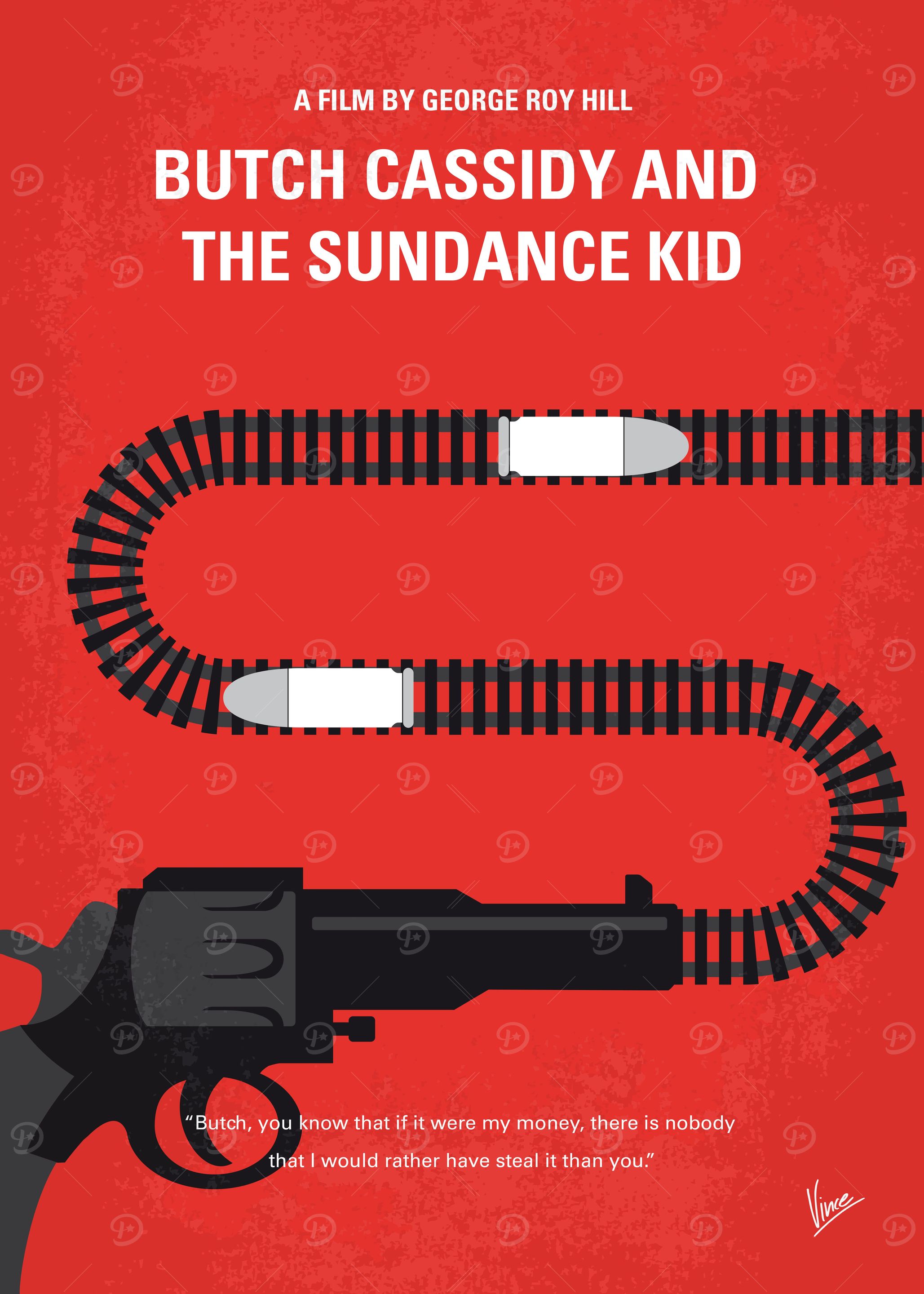 No585 My Butch Cassidy and the Sundance Kid minimal mov ...