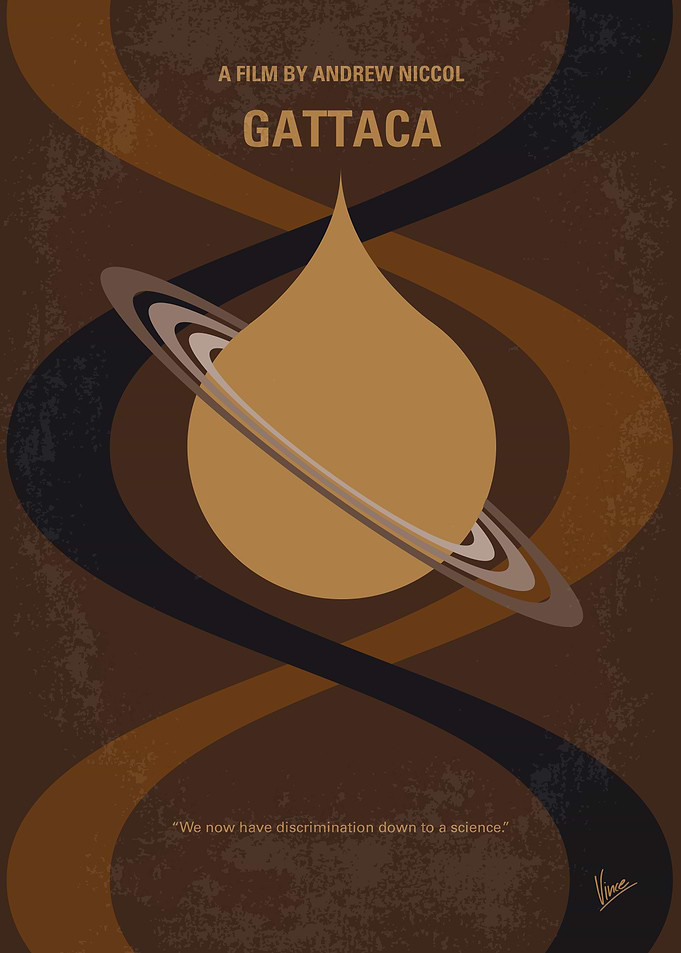 No588 My Gattaca minimal movie poster A genetically in ...