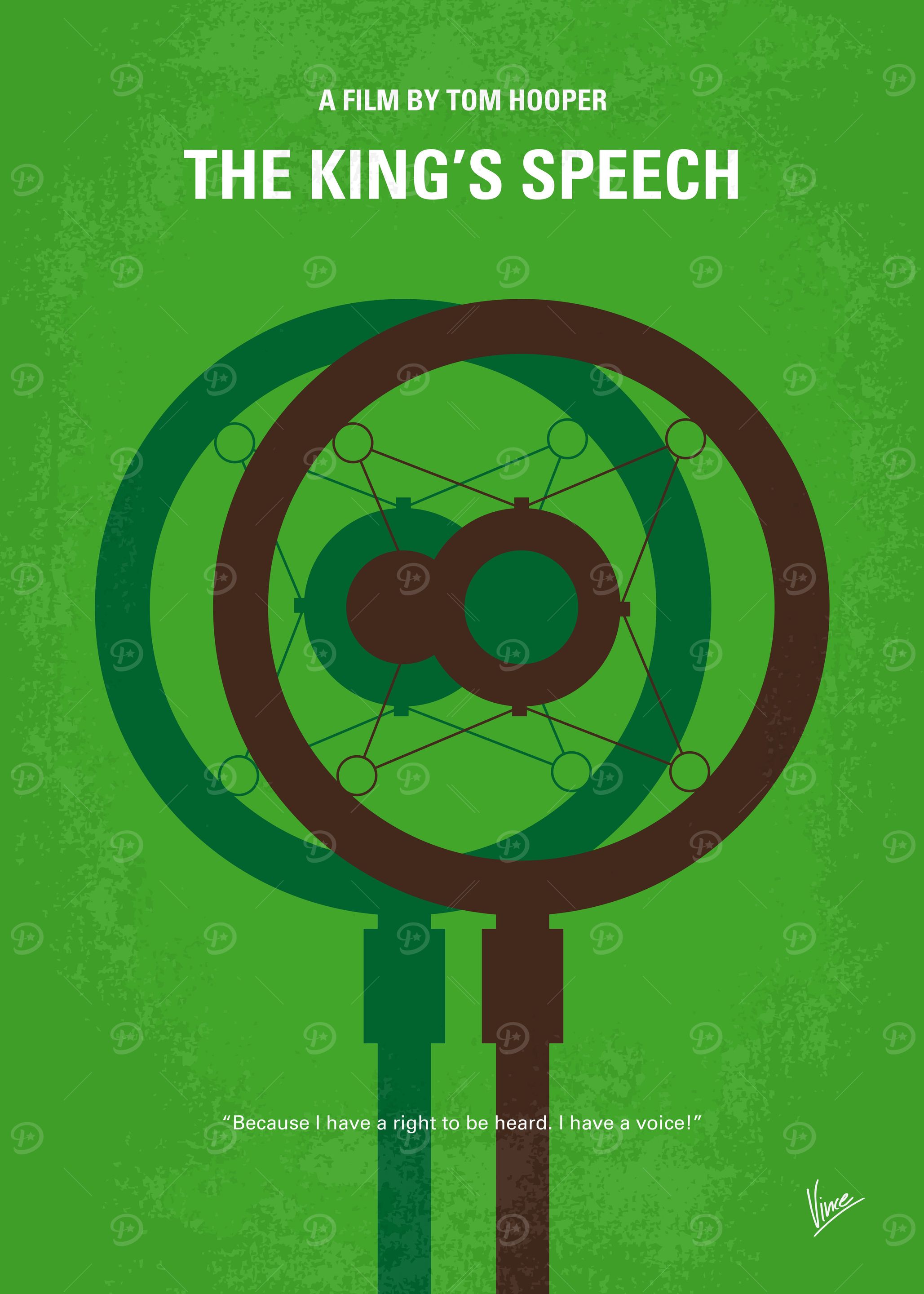 No587 My The Kings Speech minimal movie poster The sto ...