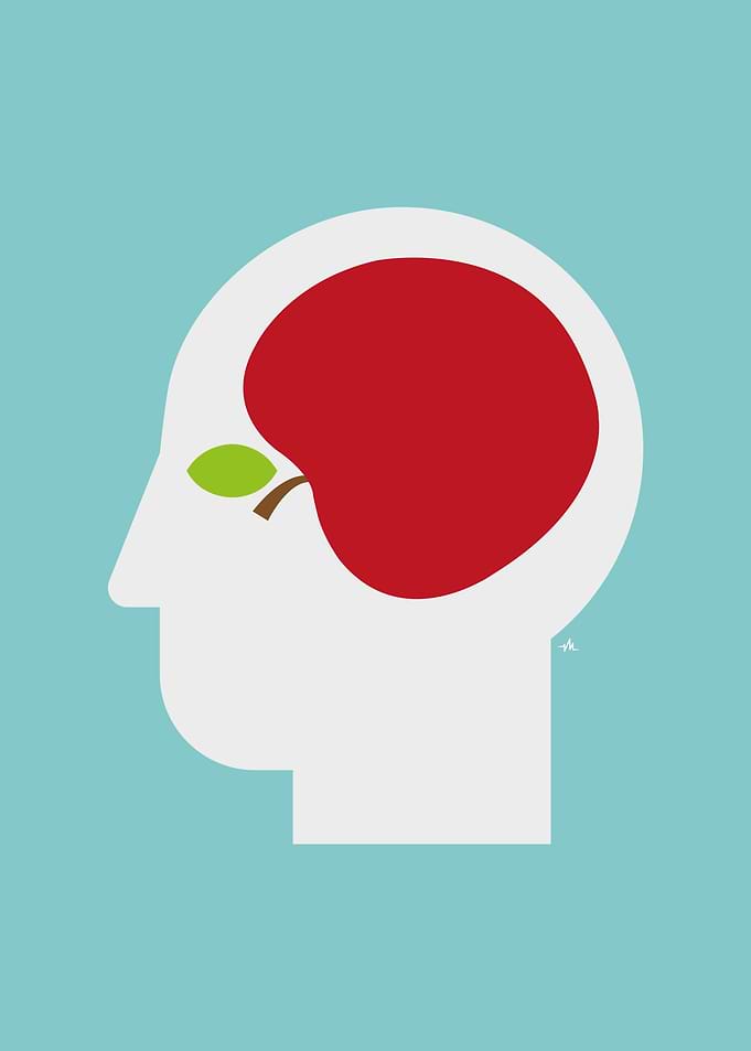 Apple head.