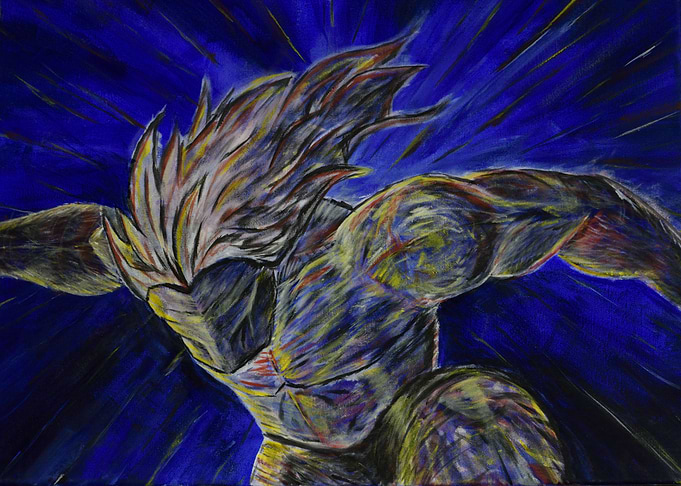 A line and color study - Acrylic painting on canvas