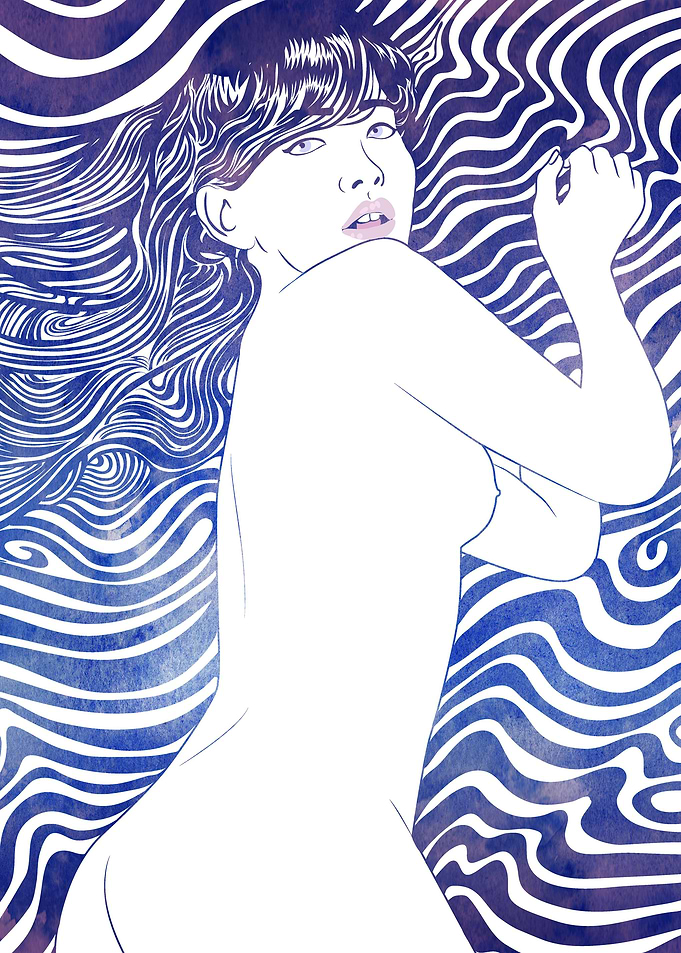 A mythological sea nymph by artist Stevyn Llewellyn, us ...