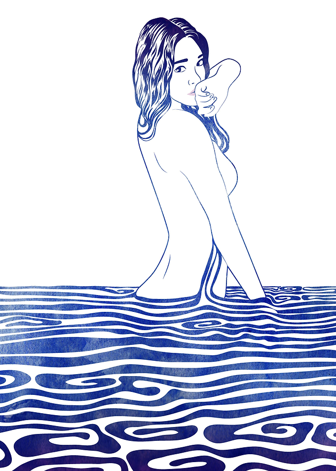 A mythological sea nymph by artist Stevyn Llewellyn, us ...