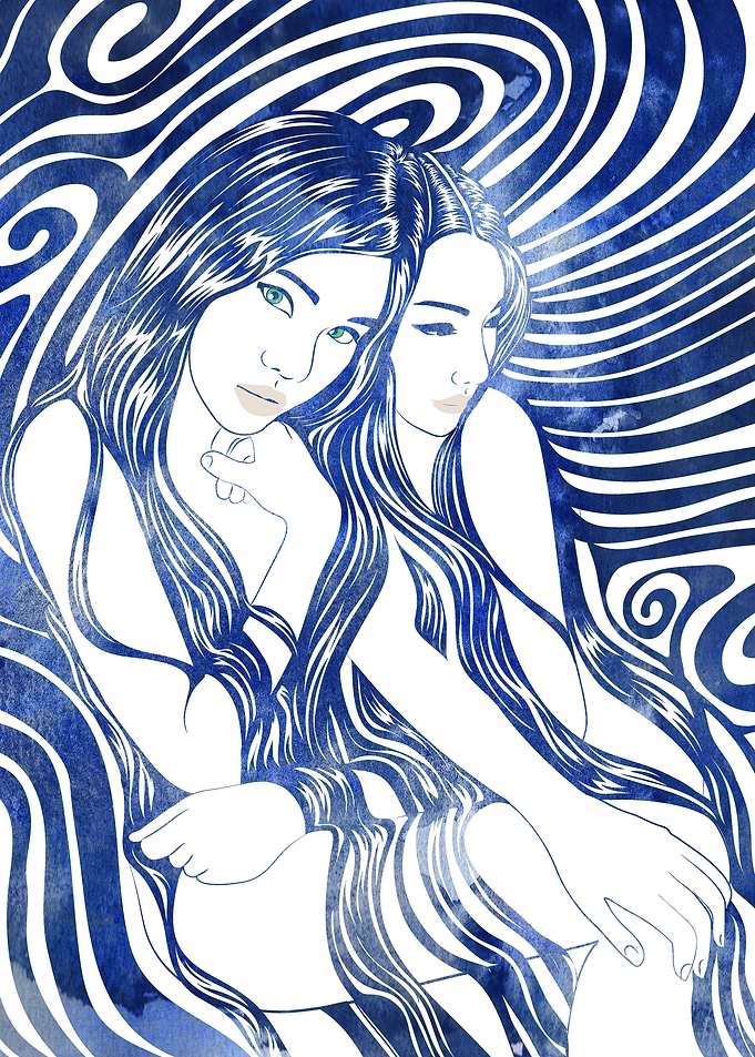 Mythological Sea Nymphs by Artist Stevyn Llewellyn