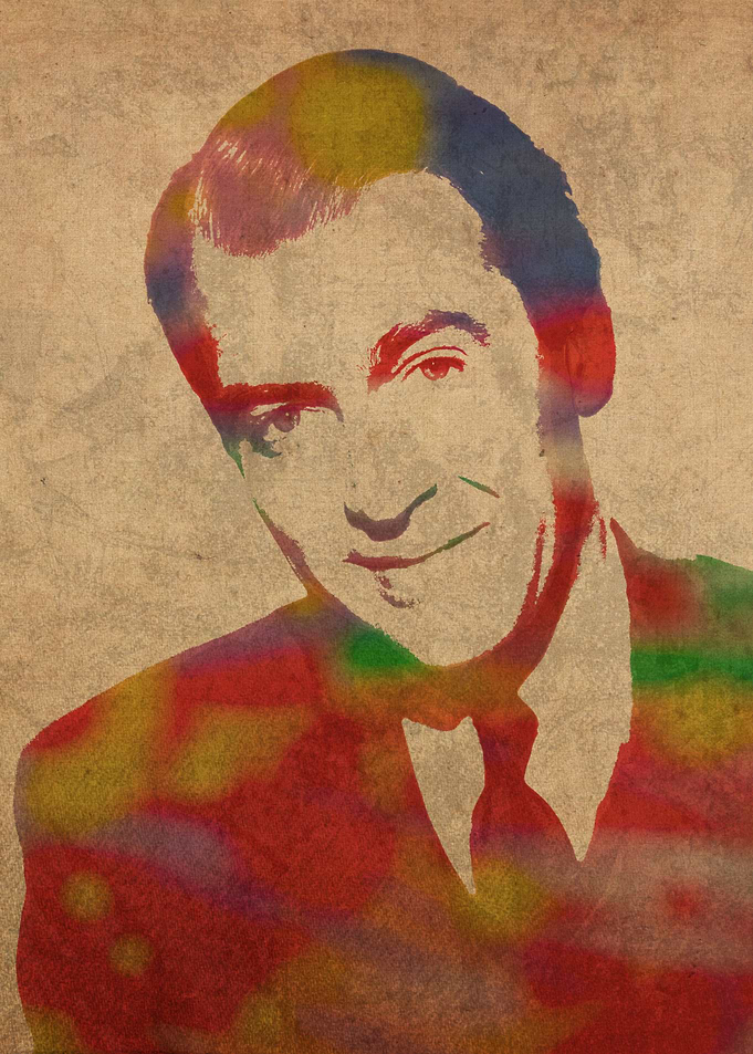 Jimmy Stewart Watercolor Portrait