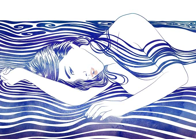 A mythological sea nymph by artist Stevyn Llewellyn, us ...