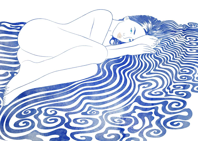 A mythological sea nymph by artist Stevyn Llewellyn, us ...
