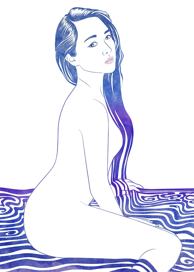 A mythological sea nymph by artist Stevyn Llewellyn, us ...