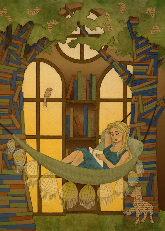 I wish I had a forest made of books, so I could lounge ...