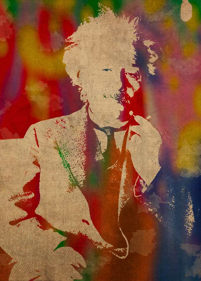 Albert Einstein Watercolor Portrait