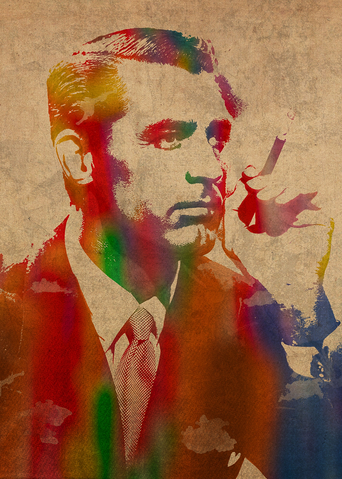 Cary Grant Watercolor Portrait