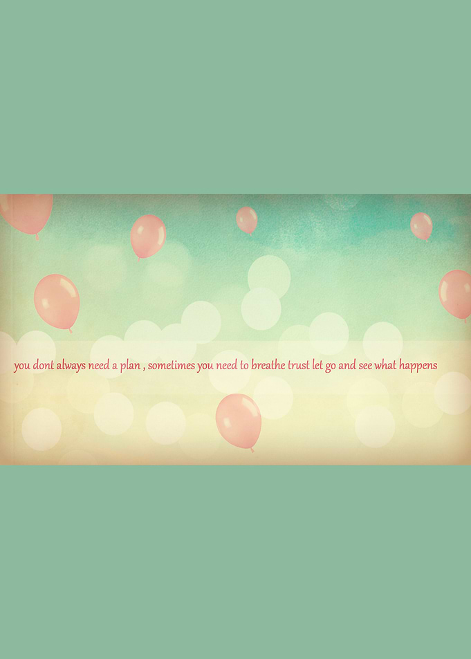 soft turquoise and pink balloon word art