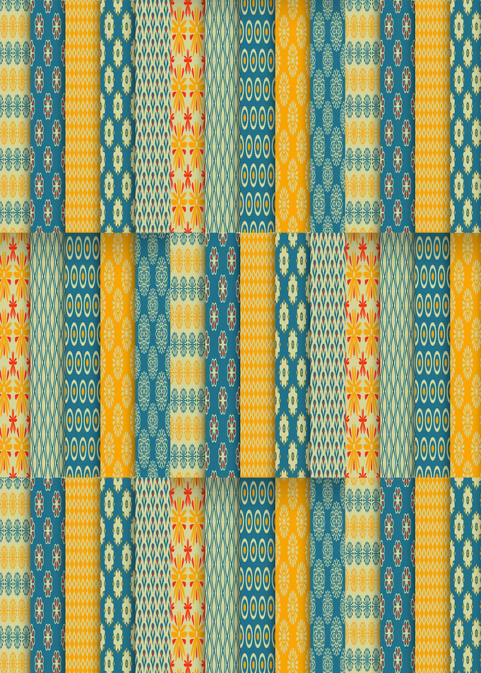 colorful stripes and patterns design