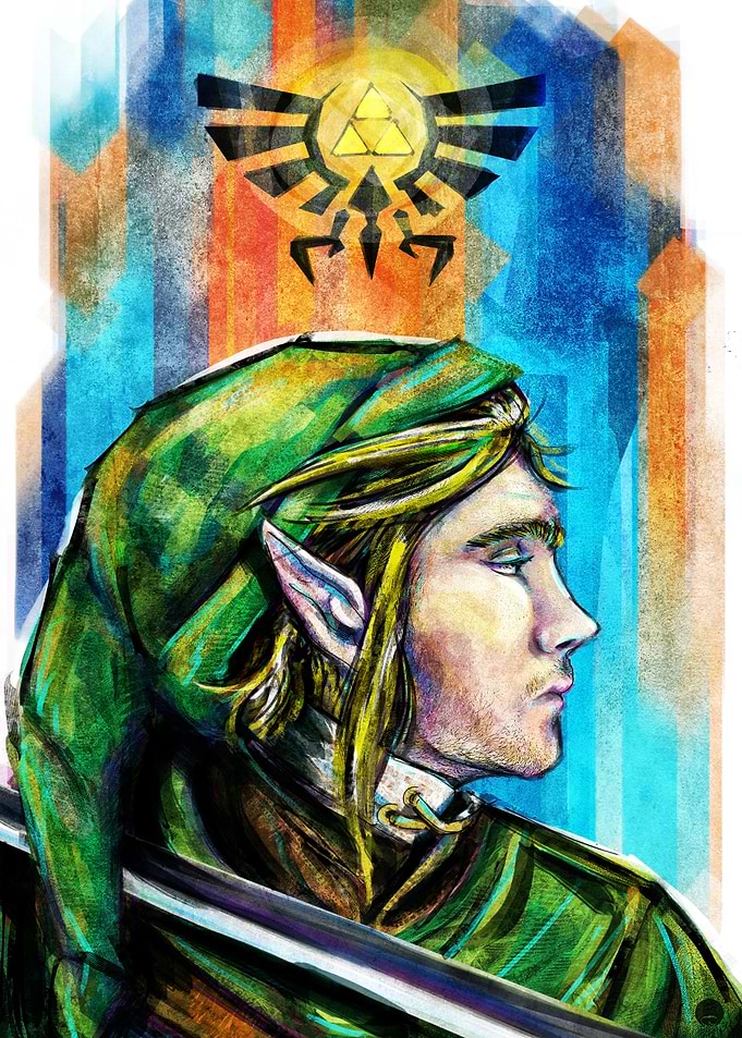 My original nouveau painterly painting portrait of an o ...