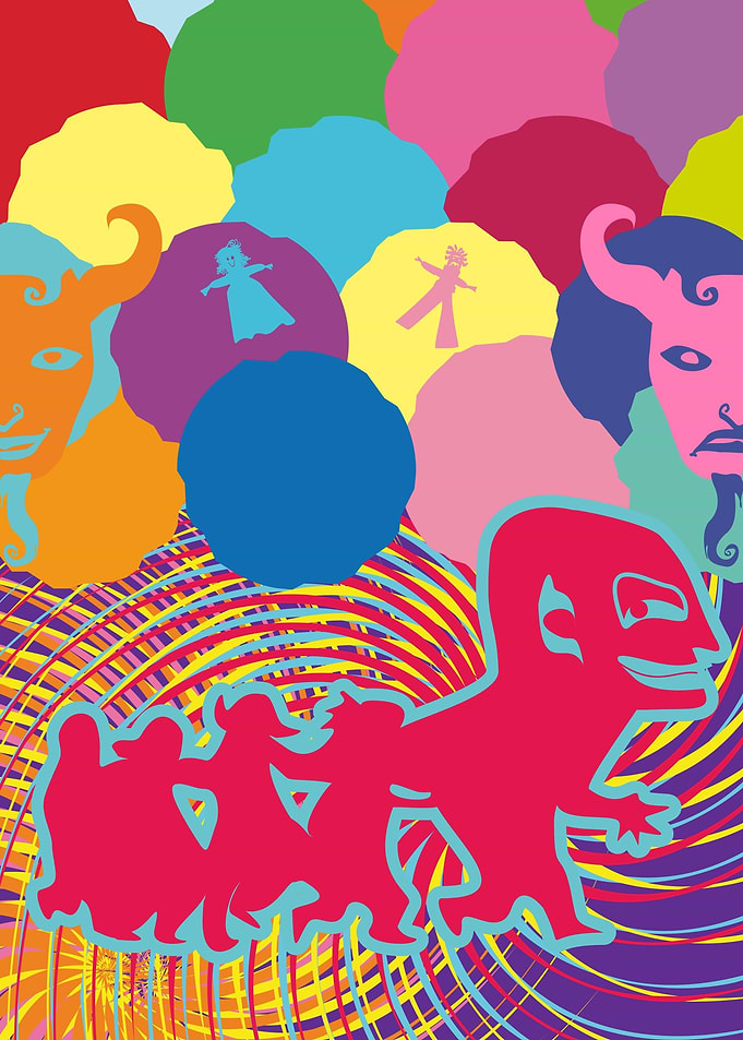 poster based on Entroido tradition in Ourense. Parades, ...