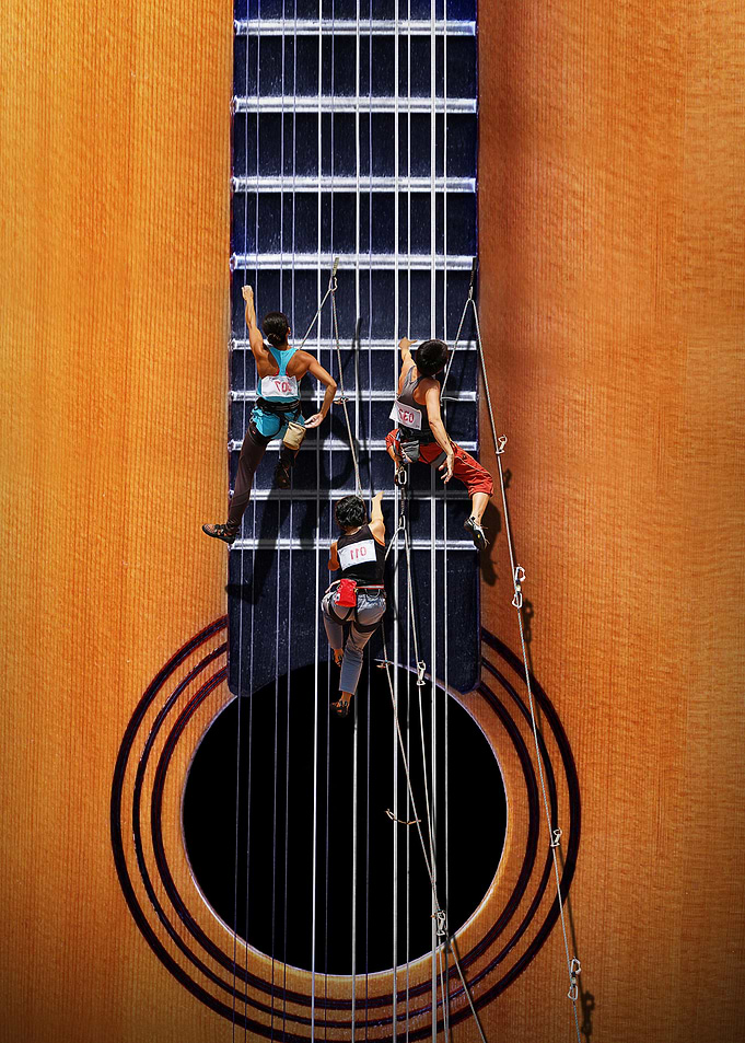 Surreal Guitar Climbers